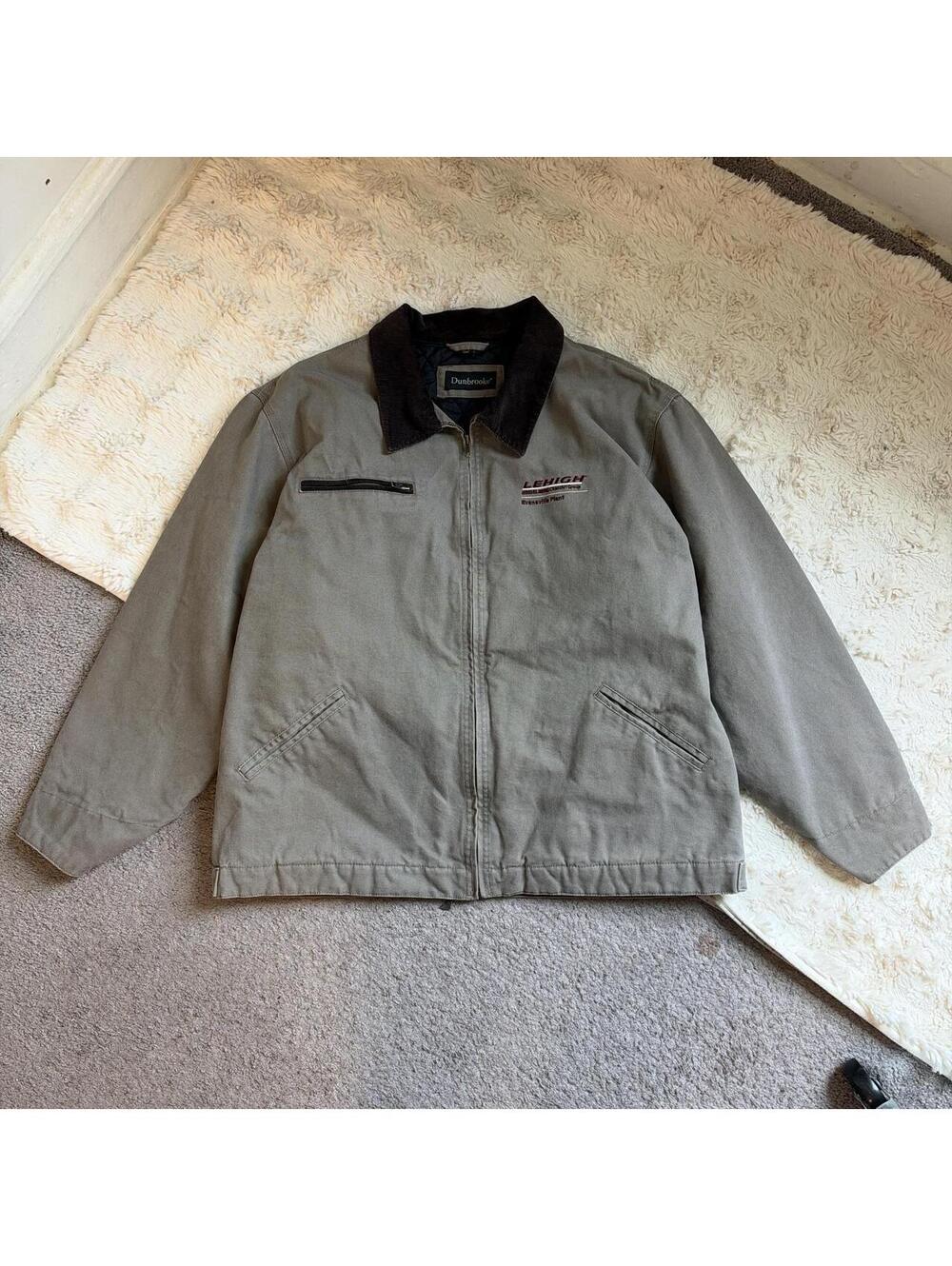 Unisex Dunbrooke Duck Canvas Workwear Jacket Corduroy Collar Quilted Lined XL